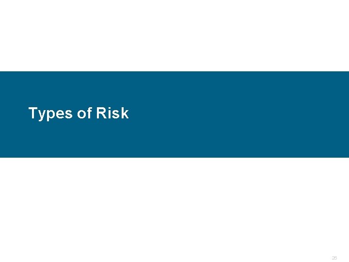 Types of Risk Confidential 26 