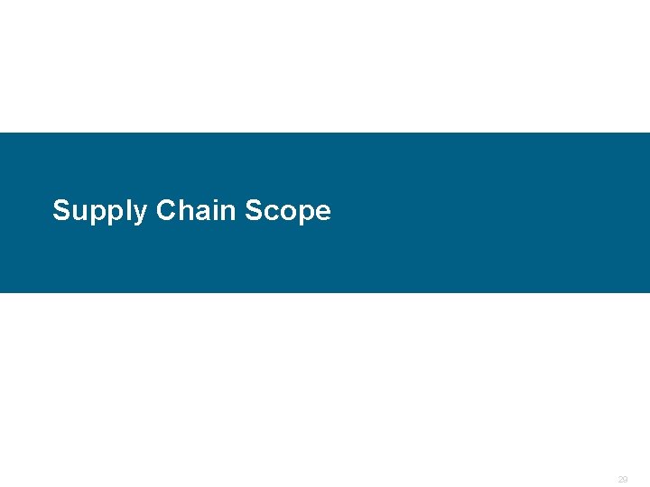 Supply Chain Scope Confidential 29 
