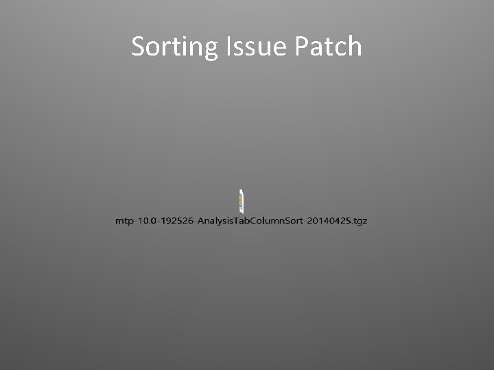 Sorting Issue Patch 