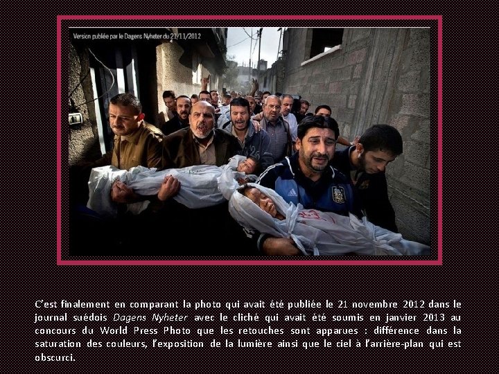 C’est finalement en comparant la photo qui avait été publiée le 21 novembre 2012