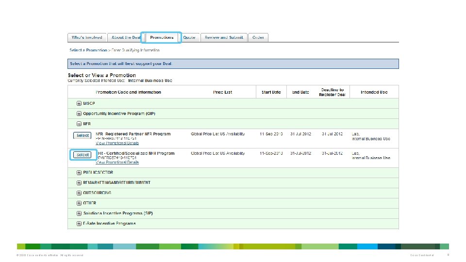 © 2010 Cisco and/or its affiliates. All rights reserved. Cisco Confidential 9 