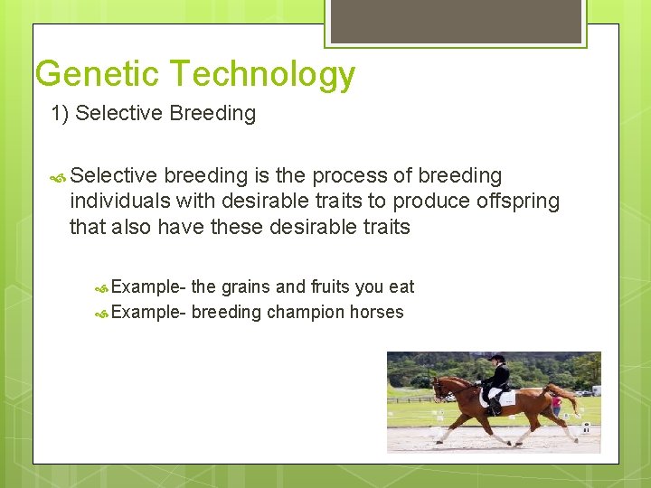 Selective Breeding Technology Genetic Technology Grade 9 Reproduction Unit Artificial Selection