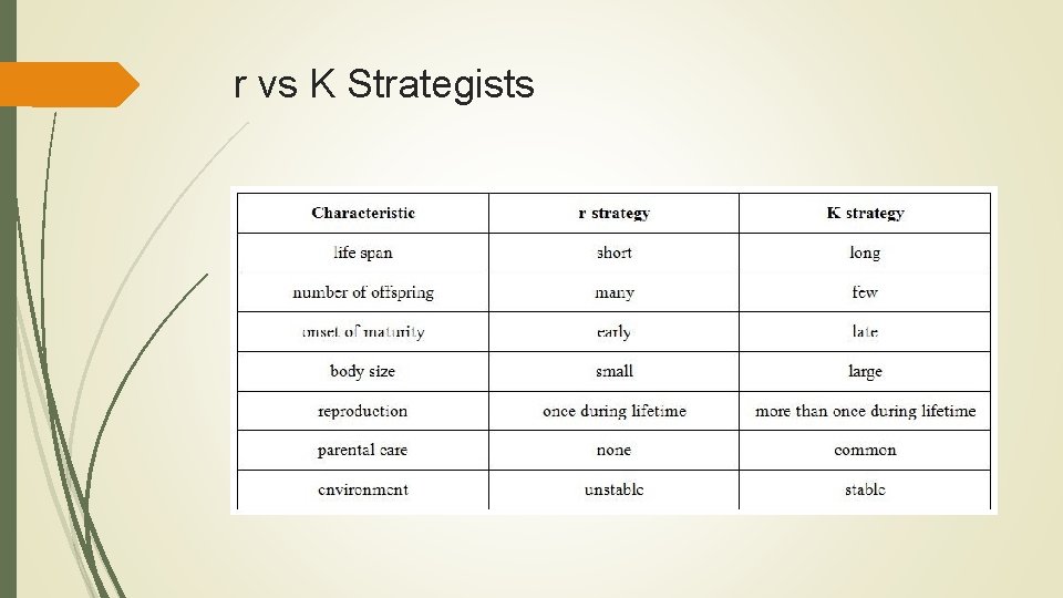 r vs K Strategists 