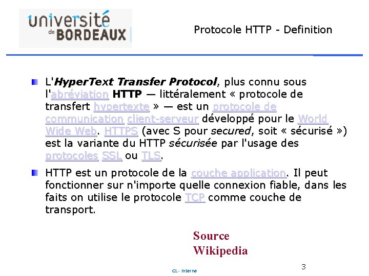 Dveloppement dapplications Cours 2 Web et change de