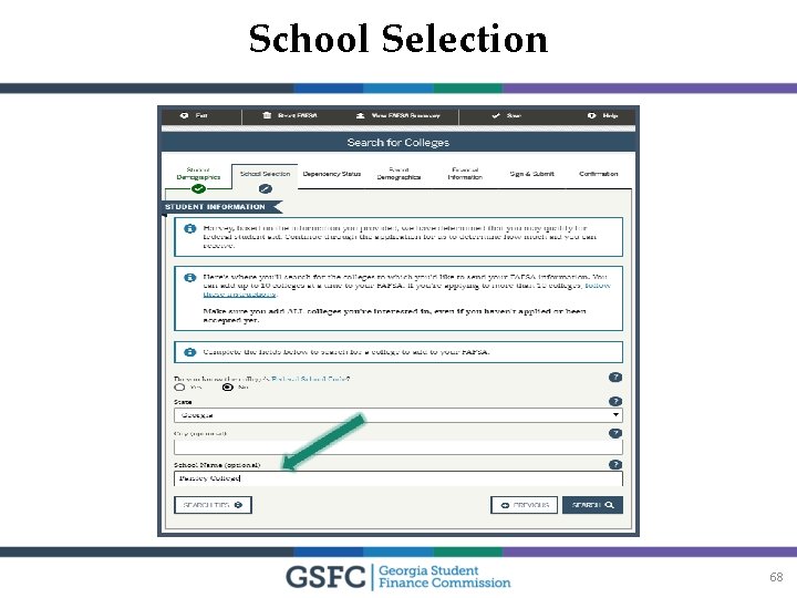 School Selection 68 
