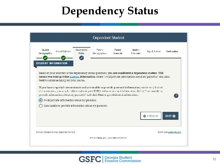 Dependency Status 76 