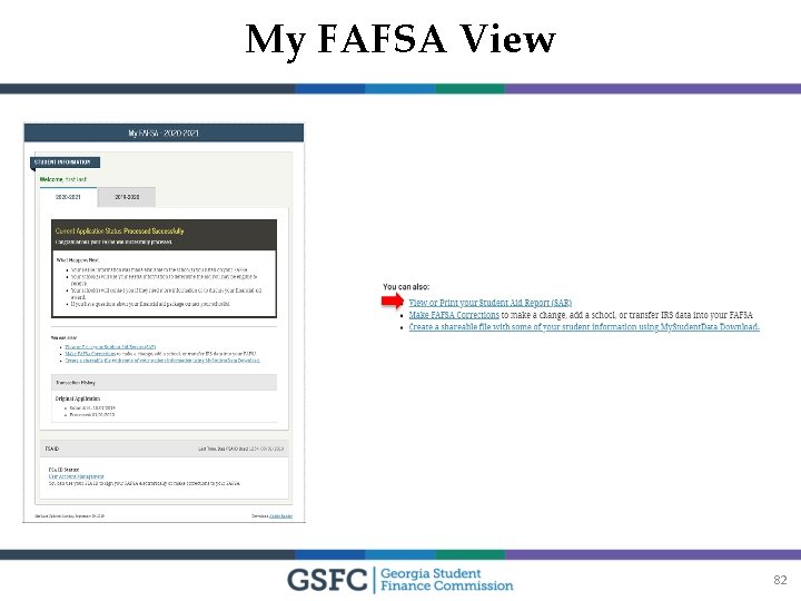 My FAFSA View 82 