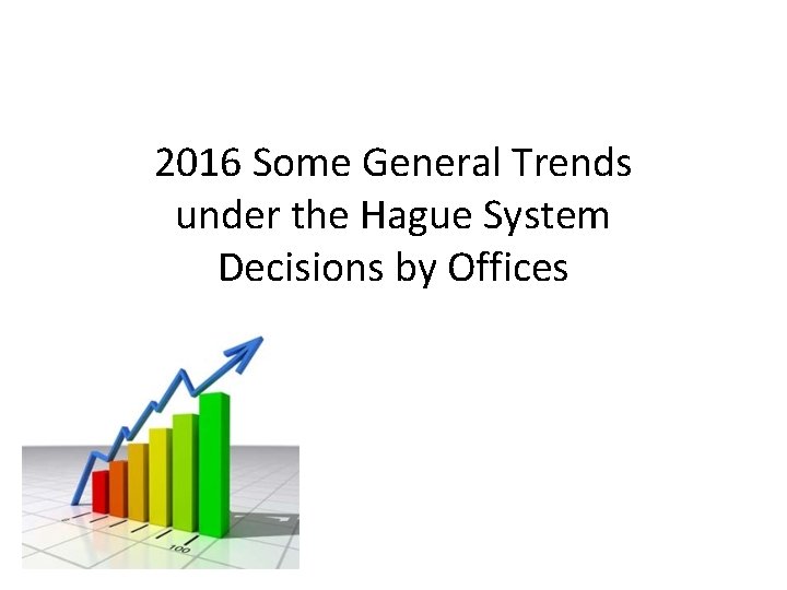 2016 Some General Trends under the Hague System Decisions by Offices 