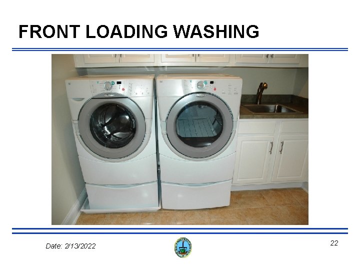 FRONT LOADING WASHING Date: 2/13/2022 22 