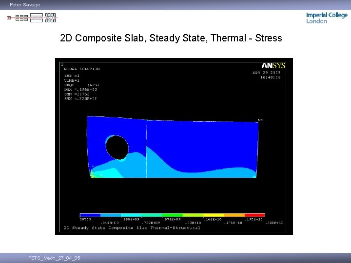 Peter Savage 2 D Composite Slab, Steady State, Thermal - Stress FETS_Mech_27_04_05 