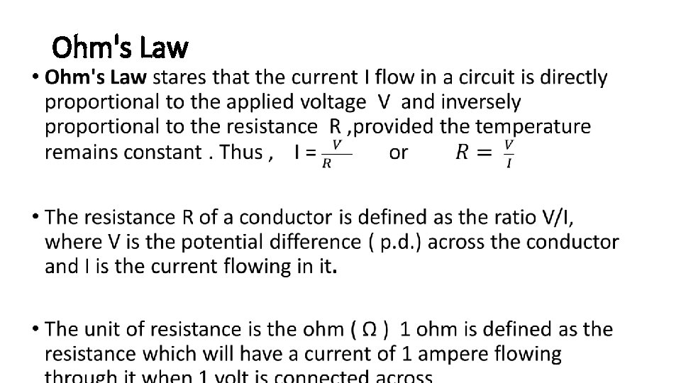  • Ohm's Law 