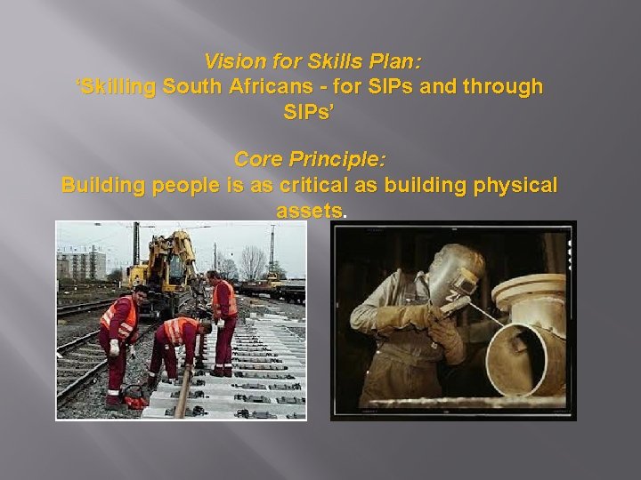 Vision for Skills Plan: ‘Skilling South Africans - for SIPs and through SIPs’ Core