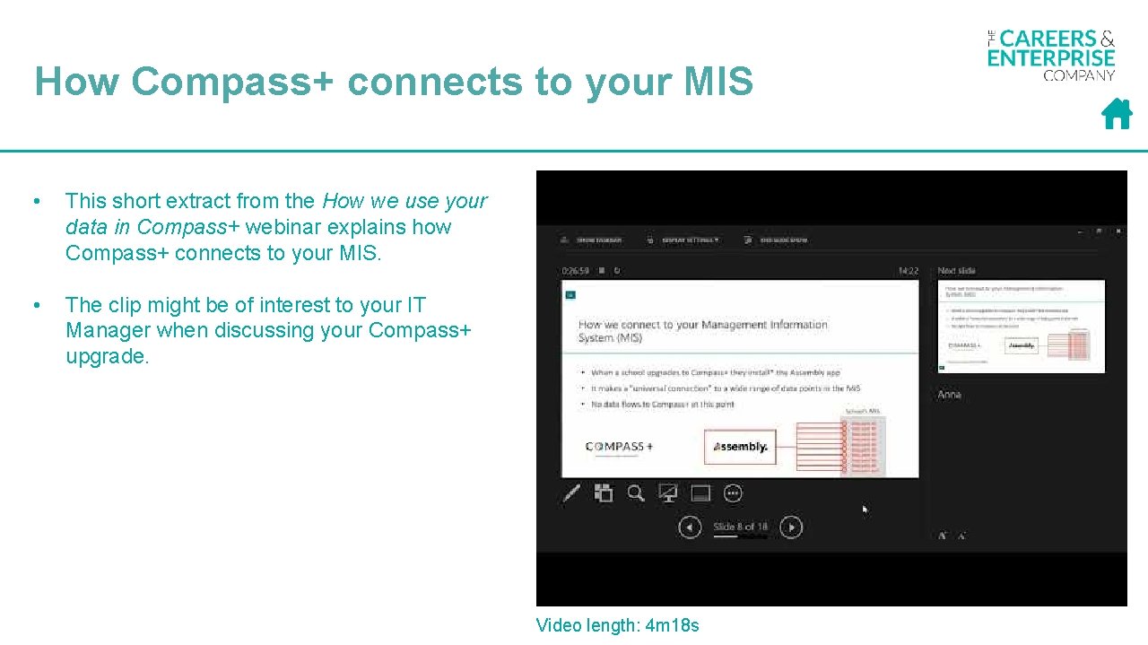 How Compass+ connects to your MIS • This short extract from the How we