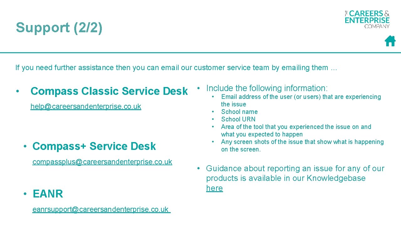 Support (2/2) If you need further assistance then you can email our customer service