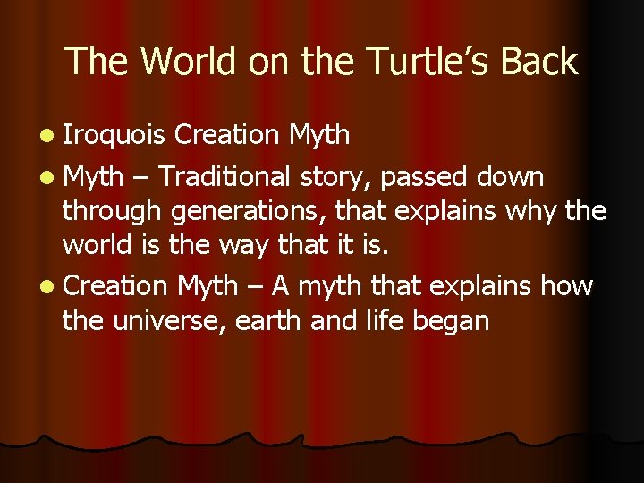 The World on the Turtle’s Back l Iroquois Creation Myth l Myth – Traditional