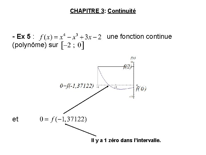 CHAPITRE 3: Continuité - Ex 5 : (polynôme) sur une fonction continue et Il