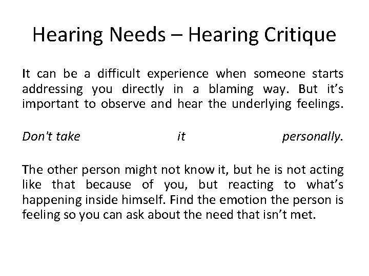 Hearing Needs – Hearing Critique It can be a difficult experience when someone starts