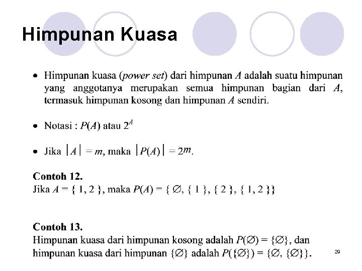 Himpunan Kuasa 29 