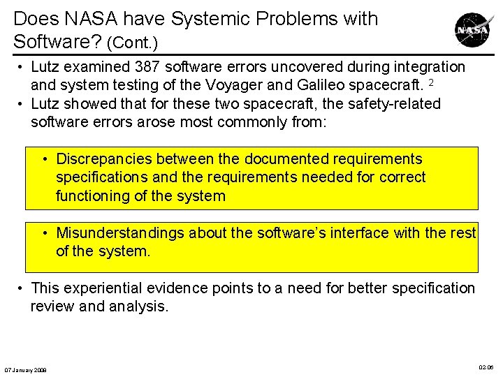 Error Computer Program Nasa FAQ02 Are the problems with software development relevant