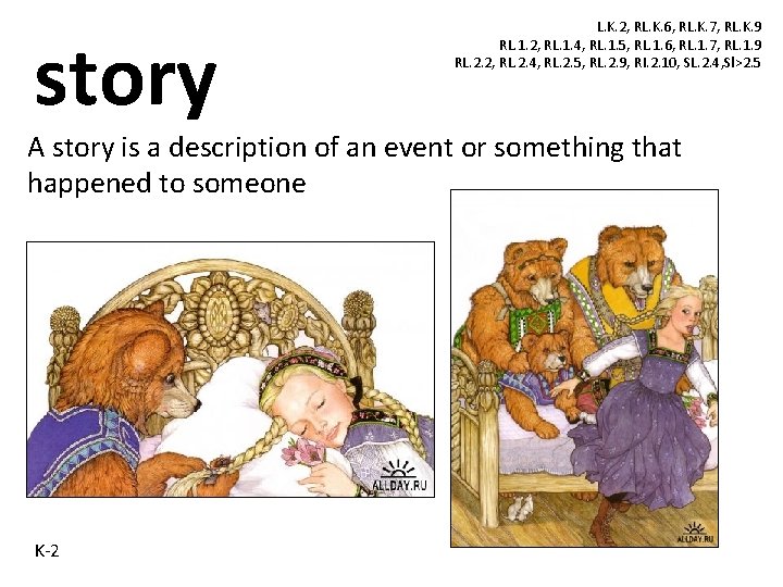 story L. K. 2, RL. K. 6, RL. K. 7, RL. K. 9 RL.