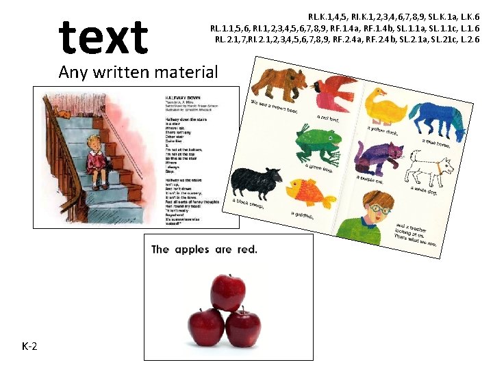 text RL. K. 1, 4, 5, RI. K. 1, 2, 3, 4, 6, 7,