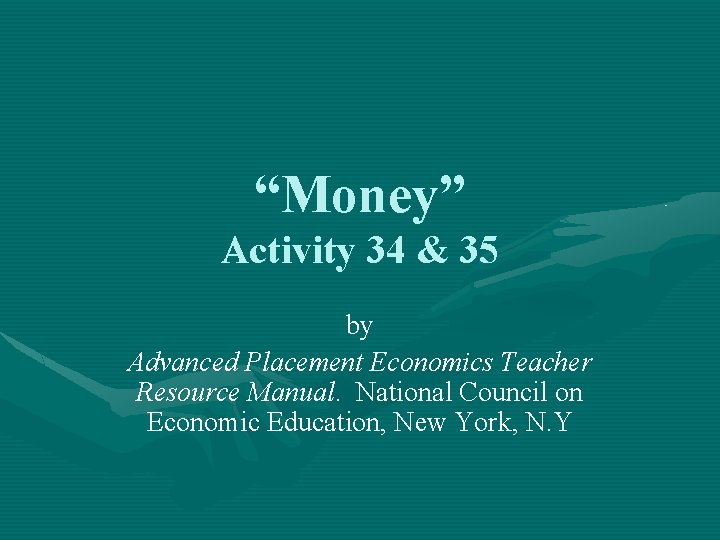 Advanced Placement Economics Teacher Resource Manual Pdf