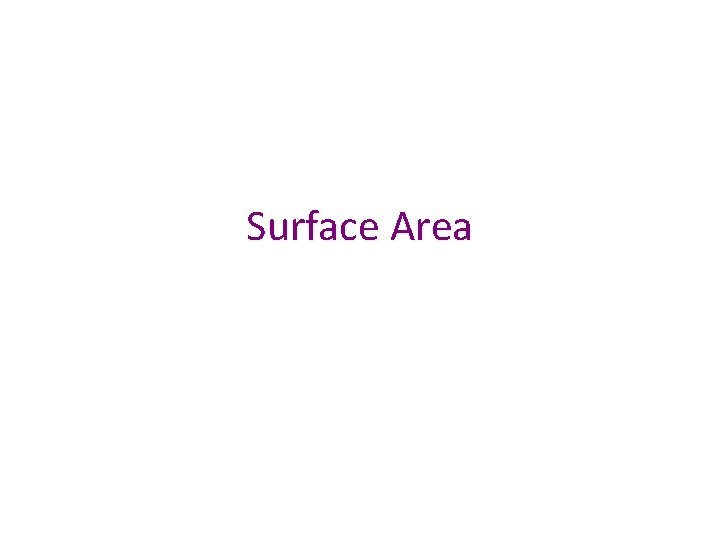 Surface Area 