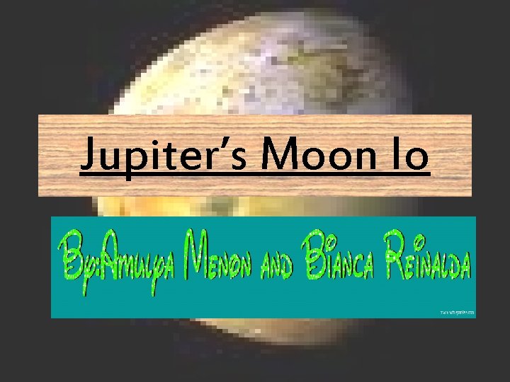Jupiter’s Moon Io 