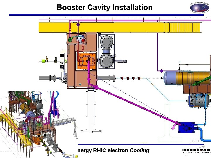 Booster Cavity Installation Low Energy RHIC electron Cooling 