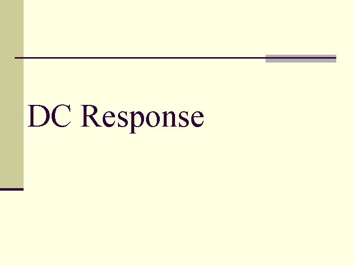 DC Response 