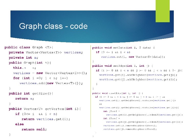 Graph class - code 