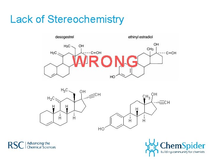 Lack of Stereochemistry WRONG 