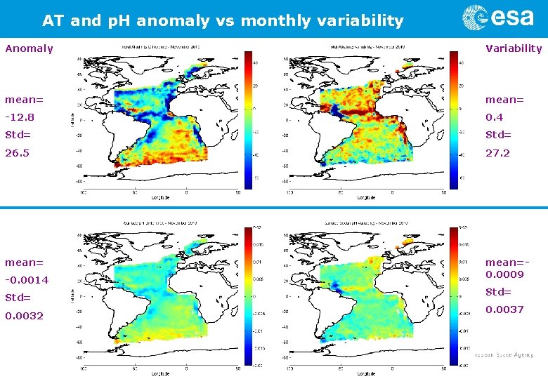 AT and p. H anomaly vs monthly variability Anomaly Variability mean= -12. 8 0.
