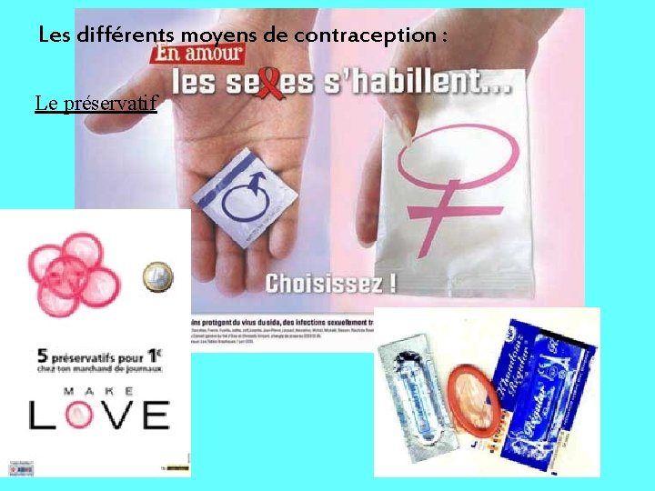 Les différents moyens de contraception : Le préservatif 