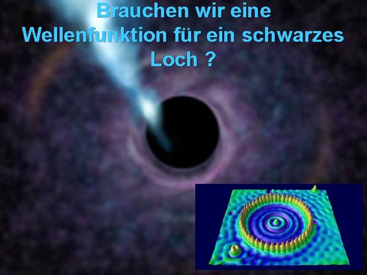 Brauchen wir eine Wellenfunktion für ein schwarzes Loch ? 