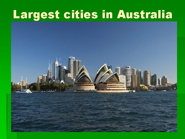 Largest cities in Australia 