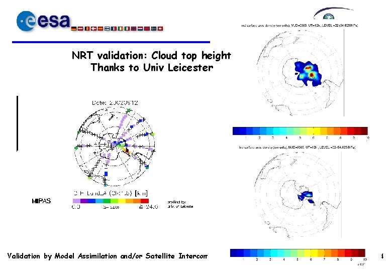 NRT validation: Cloud top height Thanks to Univ Leicester Validation by Model Assimilation and/or NRT validation: Cloud top height Thanks to Univ Leicester Validation by Model Assimilation and/or
