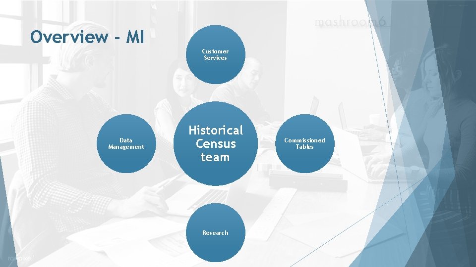 Overview - MI Customer Services Data Management Historical Census team Research Commissioned Tables 