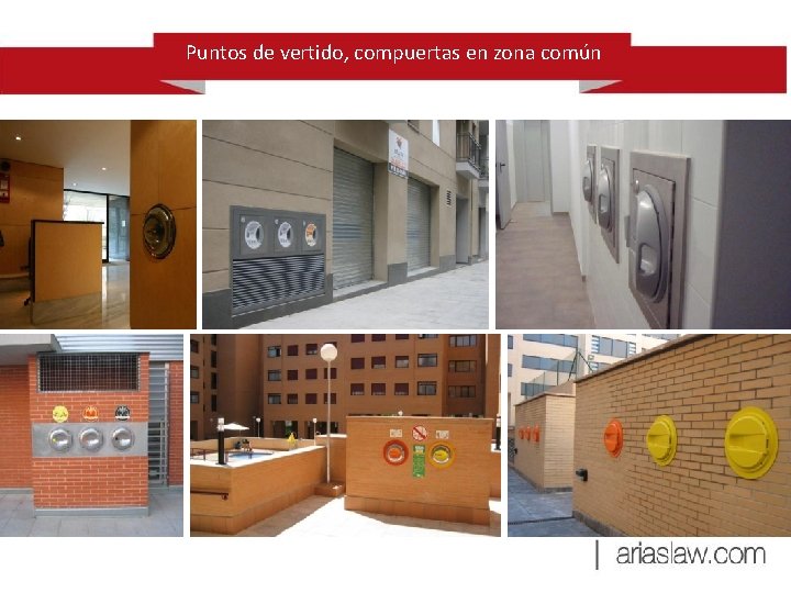 Puntos de vertido, compuertas en zona común 