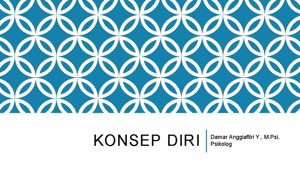 KONSEP DIRI Damar Anggiafitri Y. , M. Psi, Psikolog 