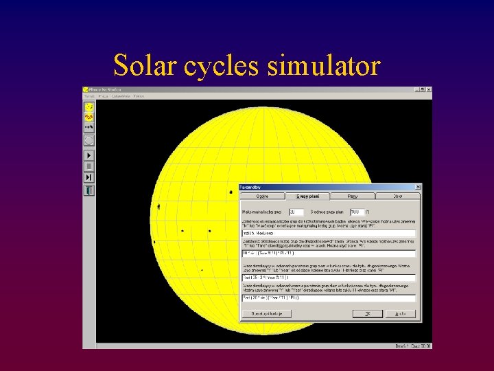 Solar cycles simulator 