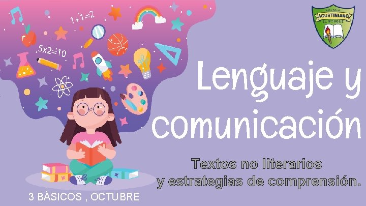 Lenguaje y comunicación Textos no literarios y estrategias de comprensión. 3 BÁSICOS , OCTUBRE