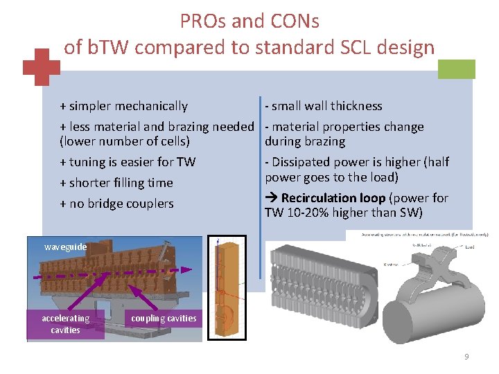 PROs and CONs of b. TW compared to standard SCL design + simpler mechanically