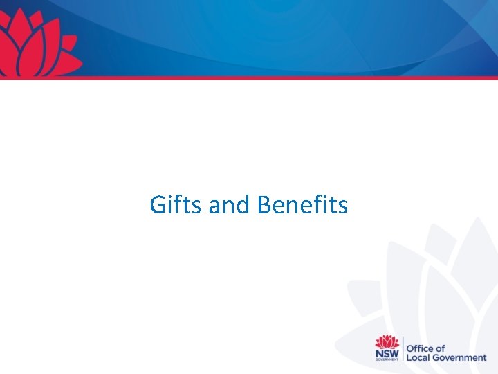 Gifts and Benefits 