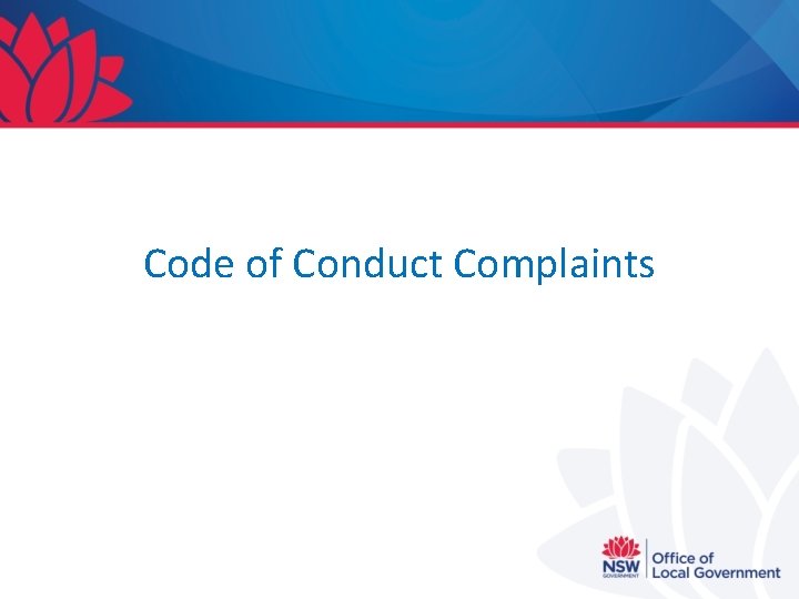 Code of Conduct Complaints 