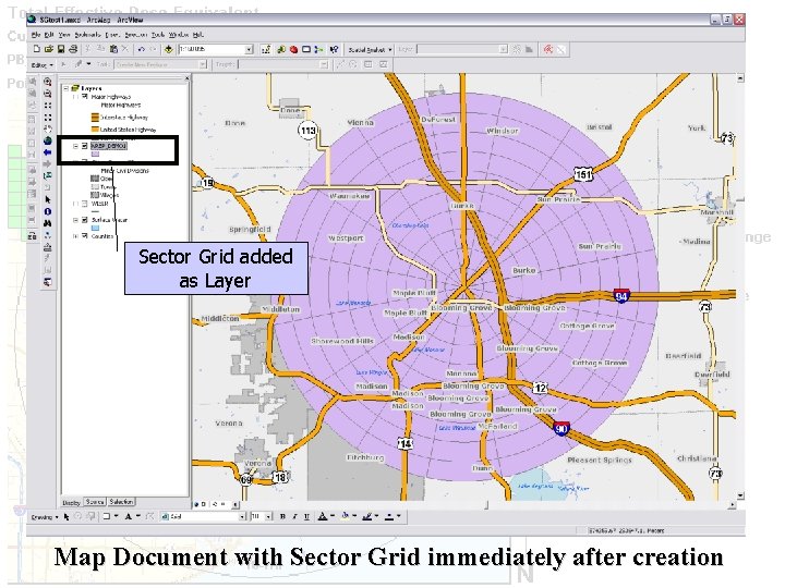 Sector Grid added as Layer Map Document with Sector Grid immediately after creation 