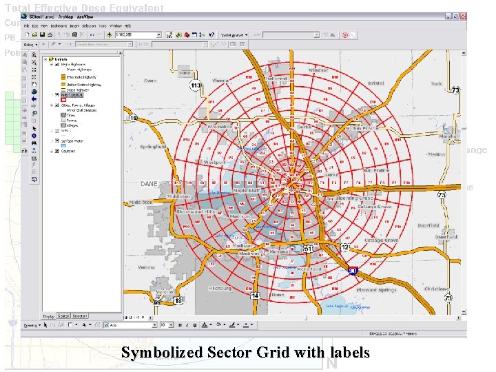 Symbolized Sector Grid with labels 