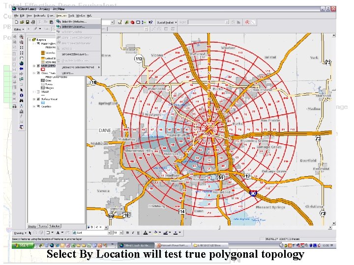 Select By Location will test true polygonal topology 