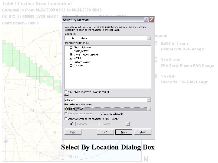 Select By Location Dialog Box 