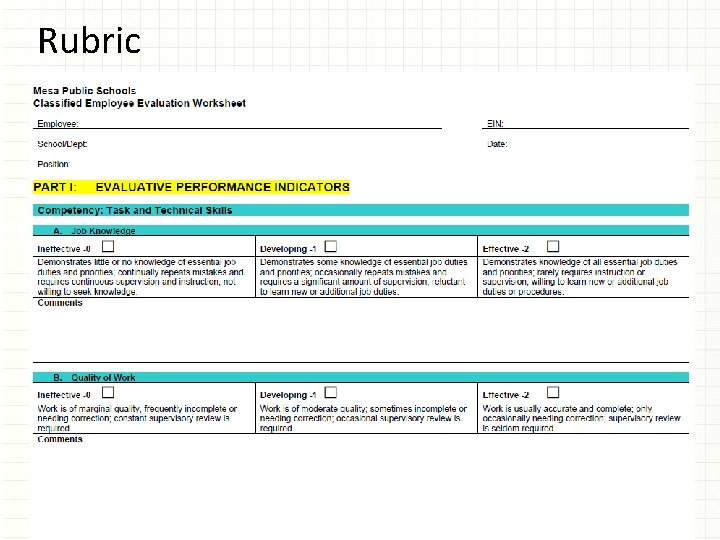 Rubric 